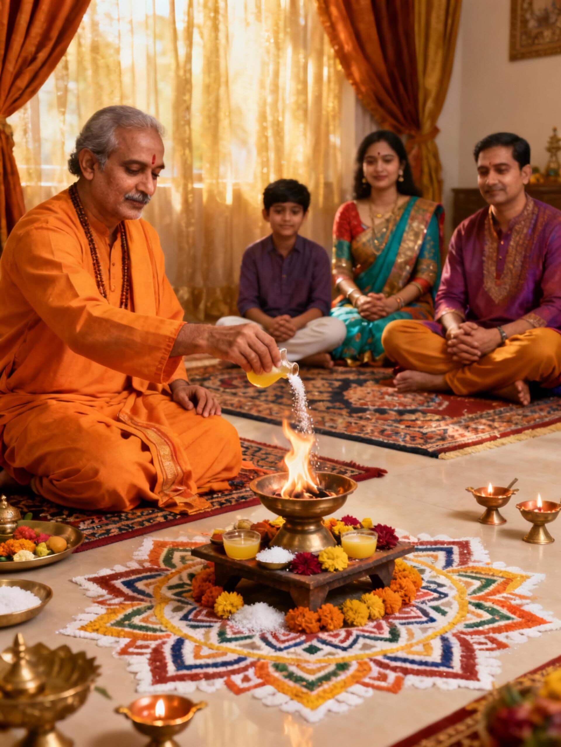 Grih Pravesh puja in a modern home